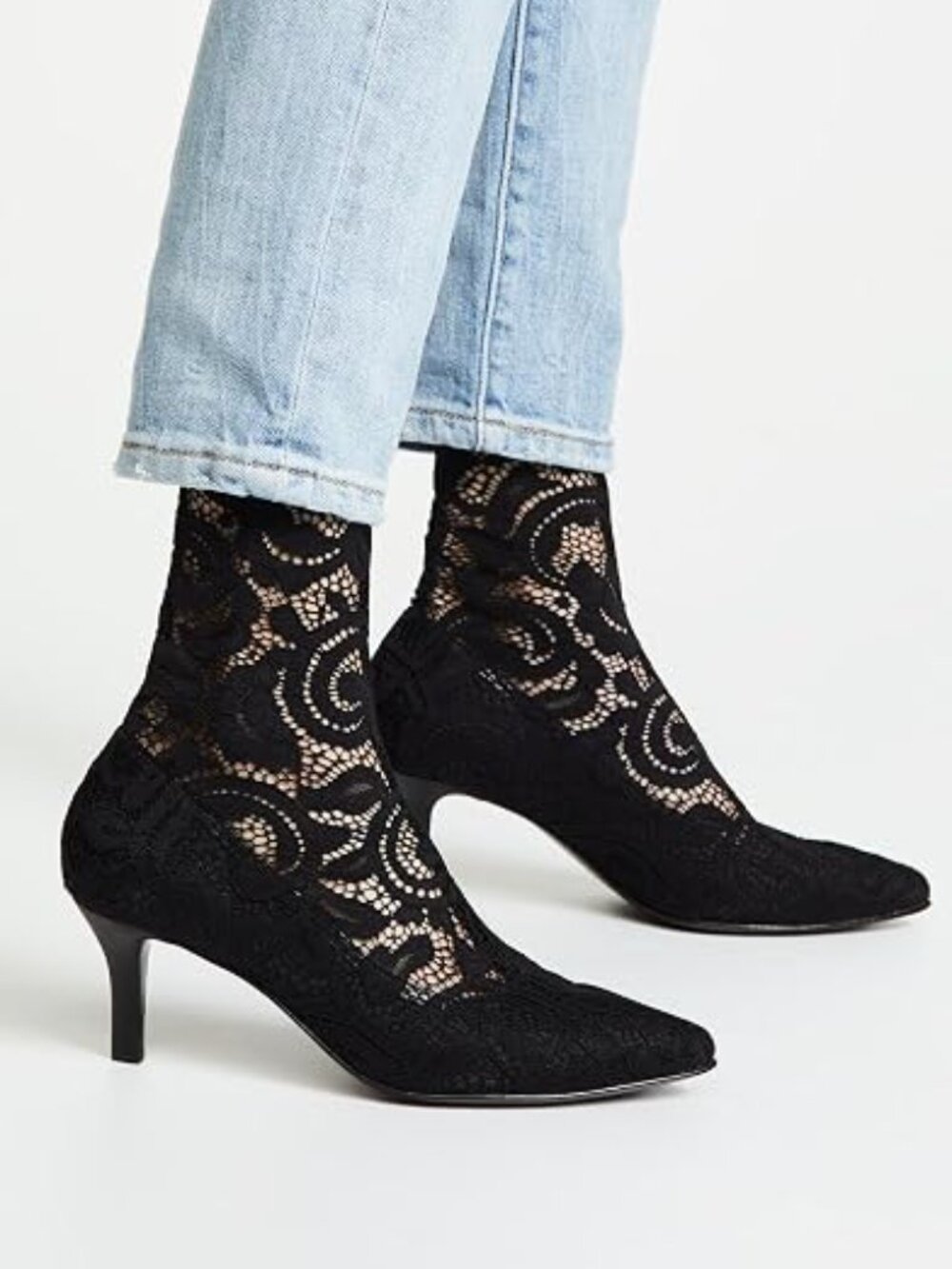 Opening Ceremony Queen Black Lace Boots Size 8